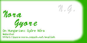 nora gyore business card